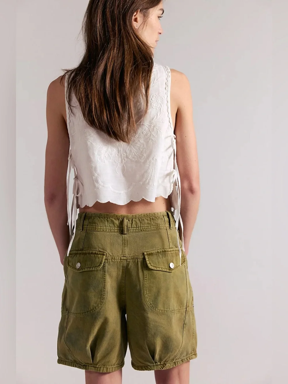 Free People Wild Rebel Barrel Shorts